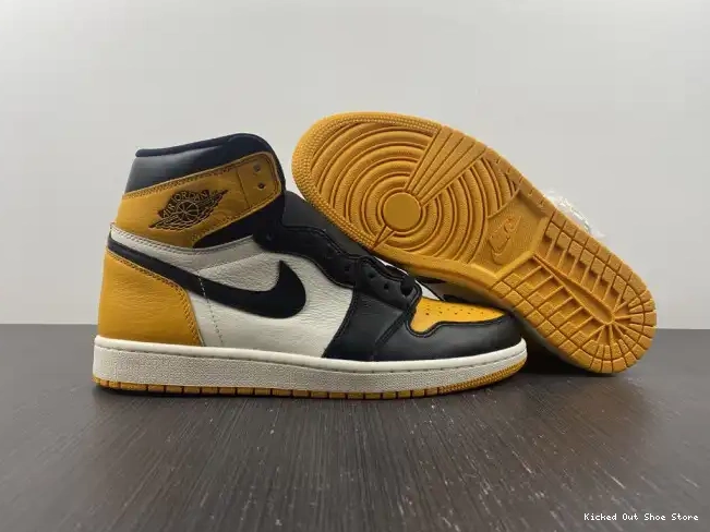 Kick Theory Yellow 555088-711 OG High 1 Air Toe Jordan 0603